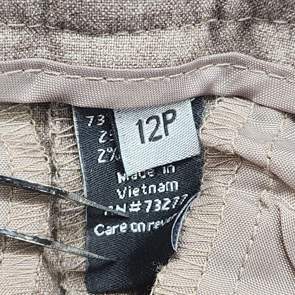 Vintage APT. 9 Pants Womens 12P PETITE Brown High Rise Straight Leg Trousers - Picture 5 of 12